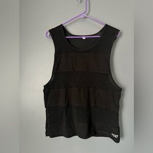 Lorna Jane Black Mesh Tank Top